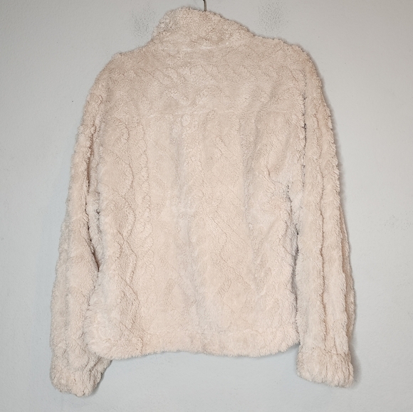 NWT Buckle Cozy Sherpa Fleece Cream 1/4 Zip Pullover Soft Stretch Size Small - Picture 5 of 16